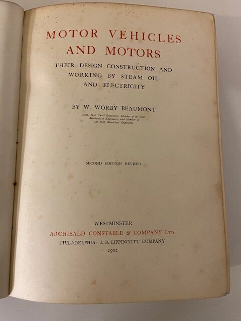 Motor Vehicles and Motors W Worby Beaumont