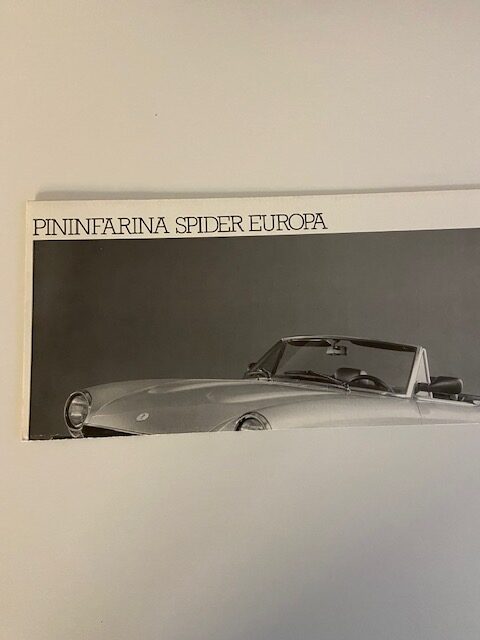 Fiat Pininfarina Spider Europa folder