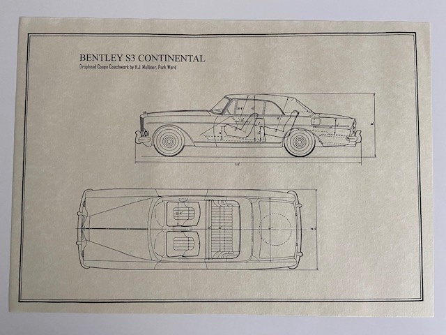 Bentley Technical Line Drawings - Set Of Eleven