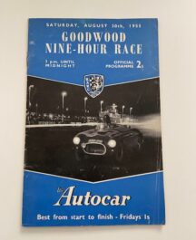 Goodwood Nine-hour race programme Aug 20th 1955