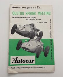 Oulton Spring Meeting Programme 1960