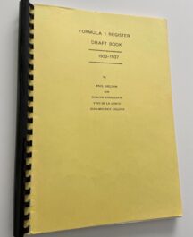 Formula 1 Register - Draft Book 1932-1937