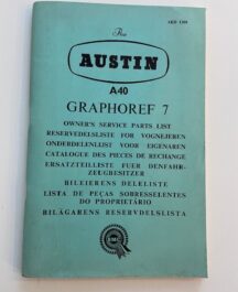 The Austin A40 Owner's Service Parts list. AKD1399