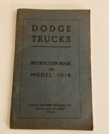 Dodge Trucks. Instruction Book for Model 101B