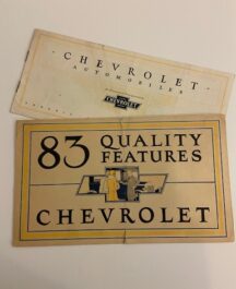 Chevrolet vintage brochures