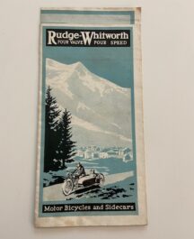 Rudge-Whitworth Four Valve Four Speed motor bicycles and side cars brochure