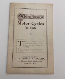 New Hudson Motor Cycles for 1927 brochure