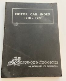 Motor Car Index 1918-1929