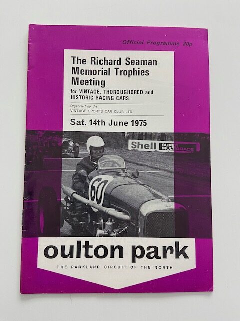 VSCC Richard Seaman Meeting Oulton Park June 1975 Programme