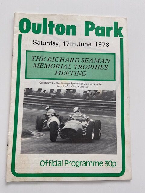 VSCC Richard Seaman Meeting Oulton Park June 1978 Programme