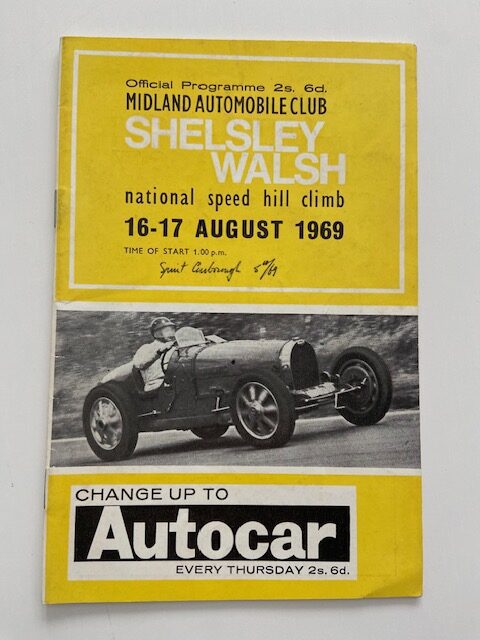 Midland Automobile Club Shelsley Walsh Hill Climb Aug 1969 Programme